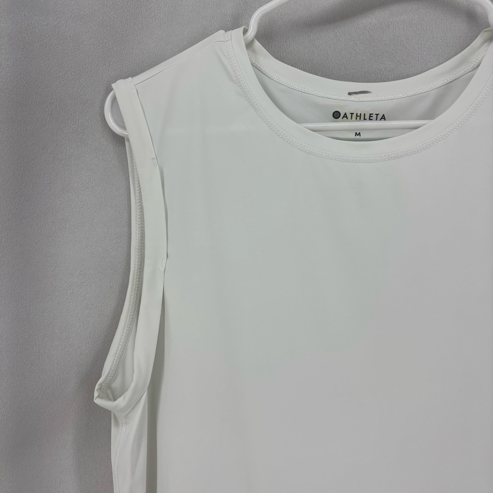 Athleta women’s medium white sunlover UPF lightweight tank dress sleeveless - Picture 6 of 9